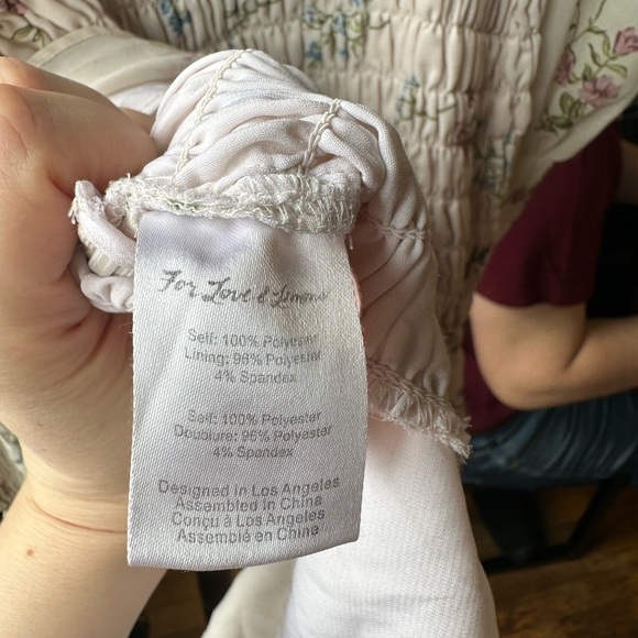 For Love & Lemons Dixon Mini Dress Size S Ivory Floral - Picture 7 of 9